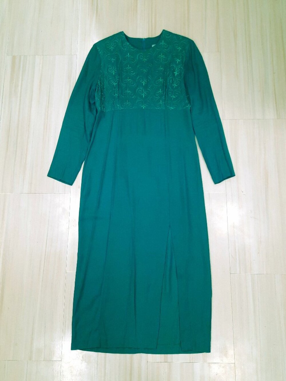 Vtg 80s long sleeve embroidered dress - Carol Anderson brand - Picture 5 of 12